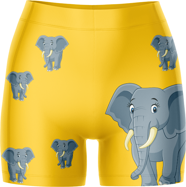 Ellie Elephant Ladies Gym Shorts - fungear.com.au