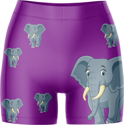 Ellie Elephant Ladies Gym Shorts - fungear.com.au