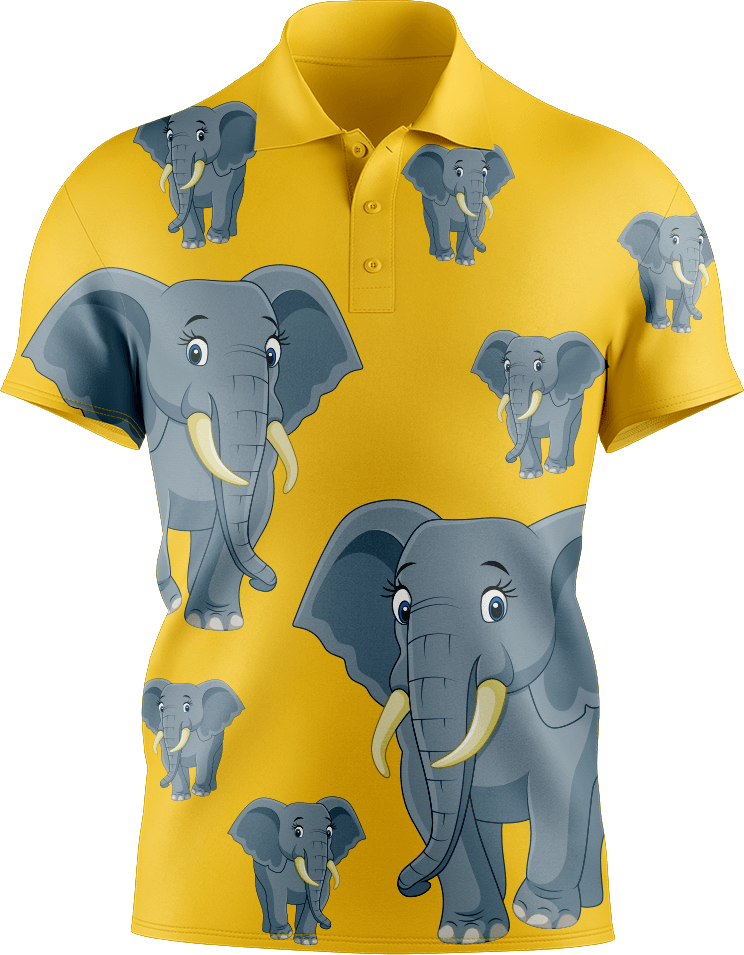 Ellie Elephant Men's Short Sleeve Polo
