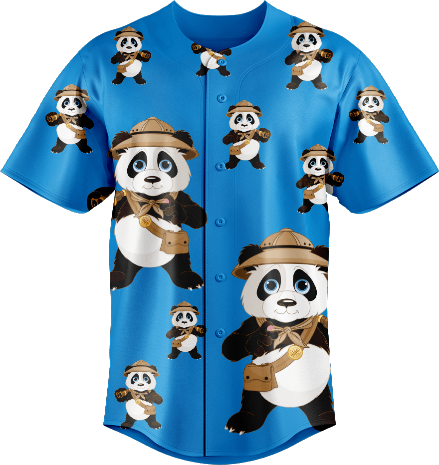 Explorer Panda Baseball Jerseys