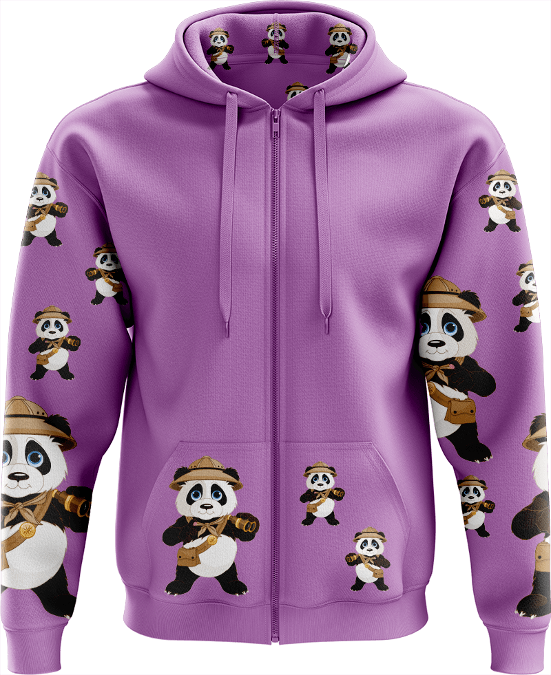 Explorer Panda Full Zip Hoodies Jacket - fungear.com.au