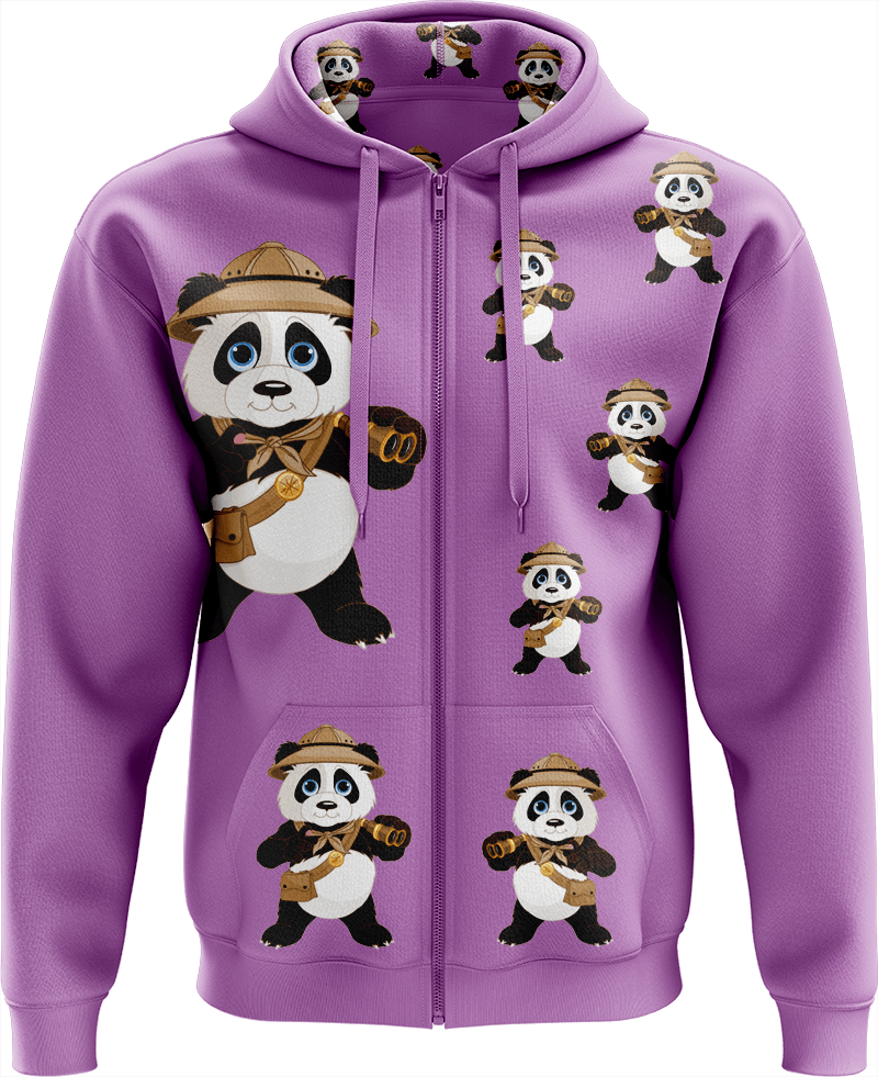 Explorer Panda Full Zip Hoodies Jacket - fungear.com.au