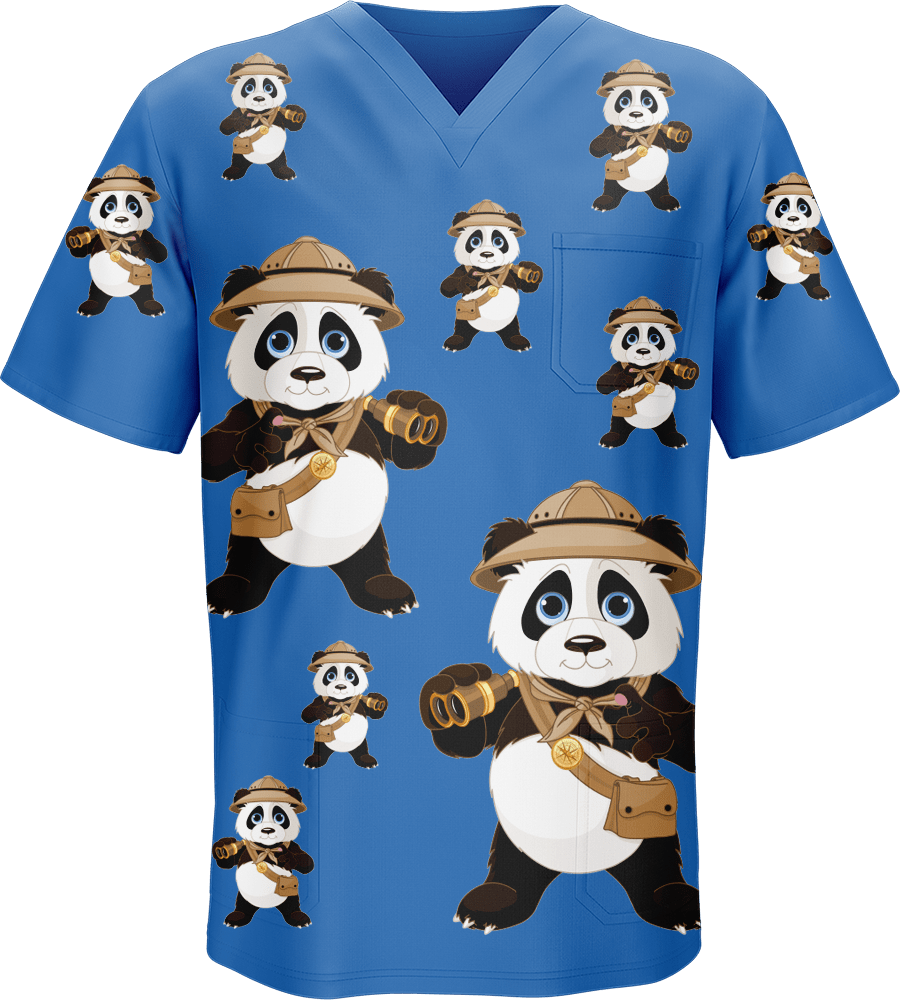 Explorer Panda Scrubs | Buy Online at fungear.com.au