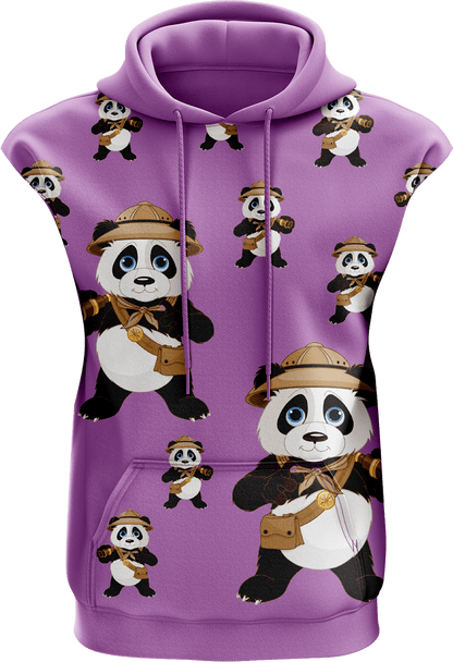 Explorer Panda Sleeveless Hoodie - fungear.com.au