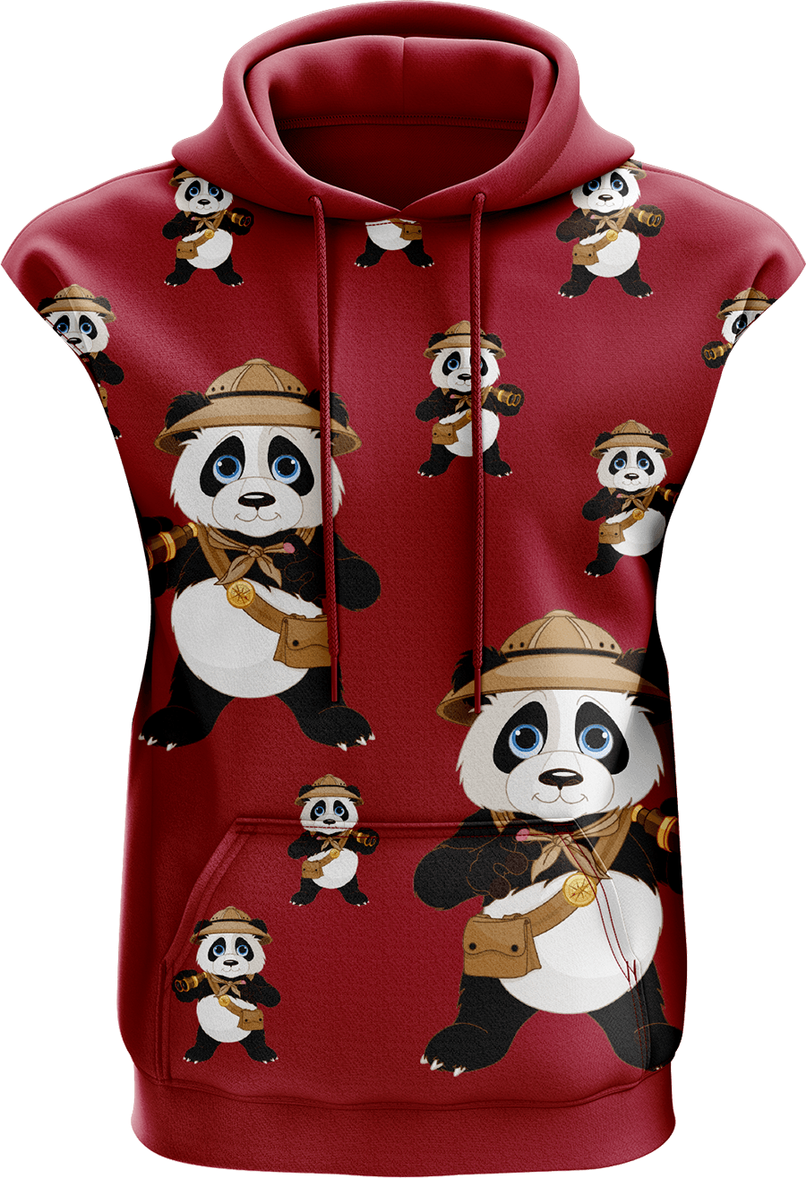 Explorer Panda Sleeveless Hoodie