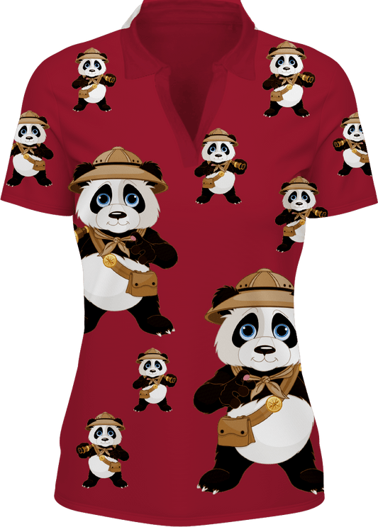 Explorer Panda Women's Polo - fungear.com.au