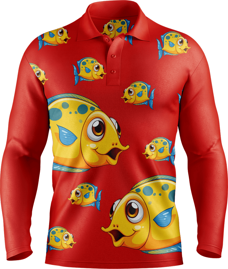 Fish out of water Men's Long Sleeve Polo