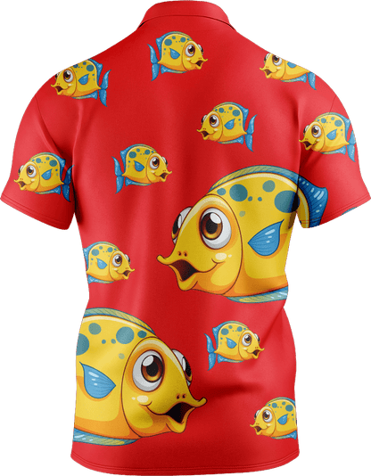 Fish out of water Men's Short Sleeve Polo - fungear.com.au