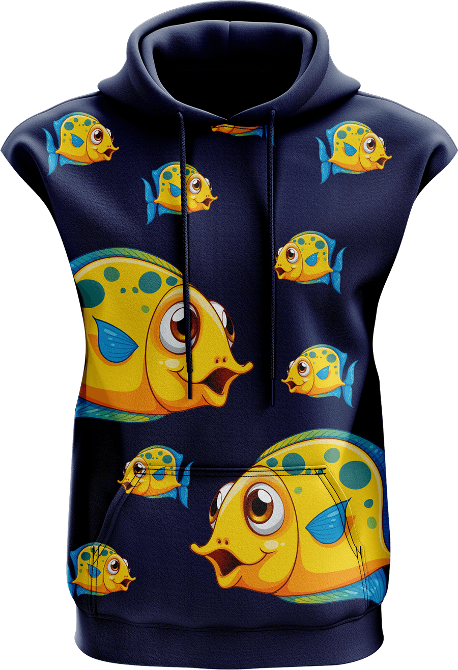 Fish out of Water Sleeveless Hoodie - fungear.com.au