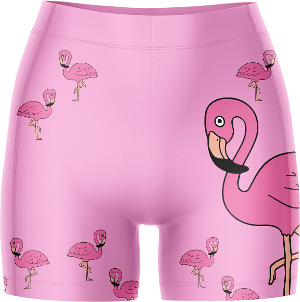 Flamingo Ladies Gym Shorts - fungear.com.au