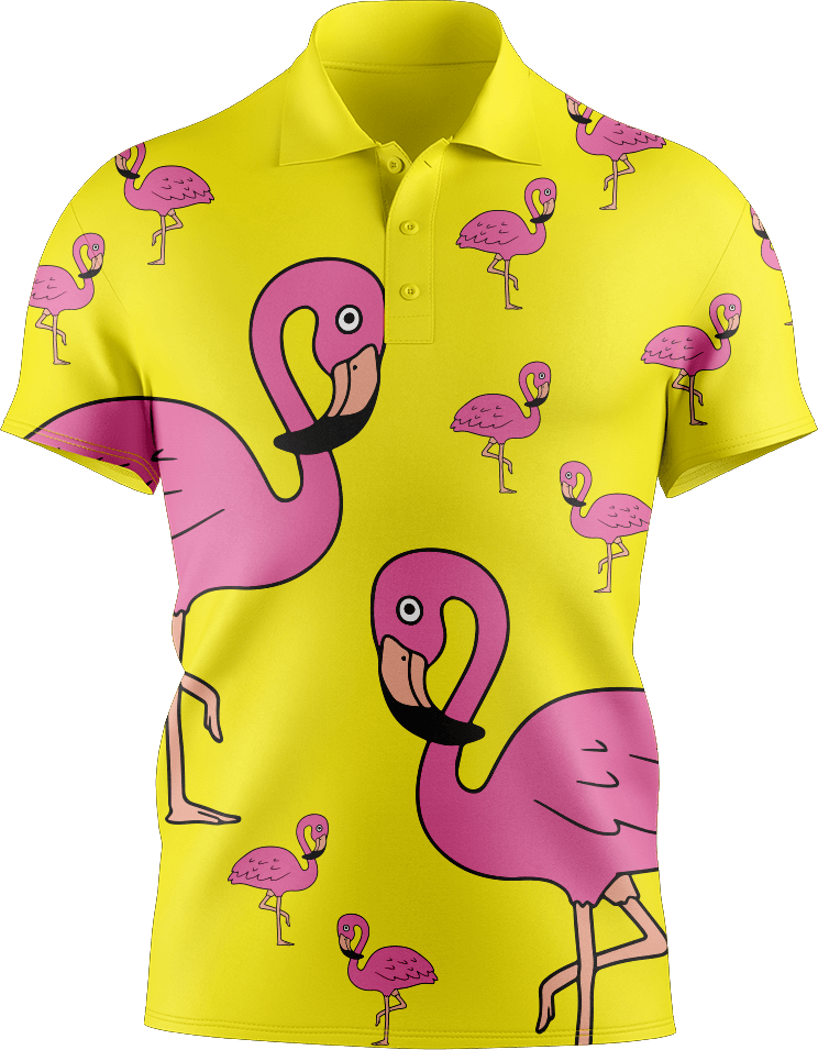 Flamingo Men's Short Sleeve Polo - fungear.com.au