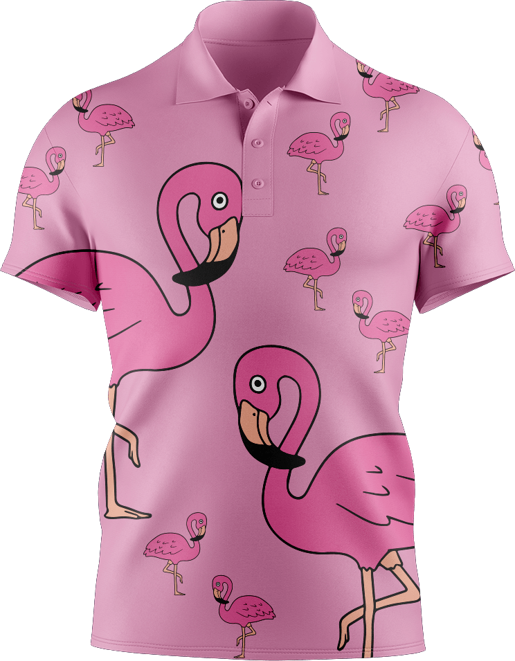 Flamingo Men's Short Sleeve Polo