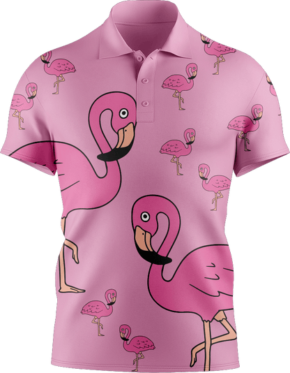 Flamingo Men's Short Sleeve Polo - fungear.com.au