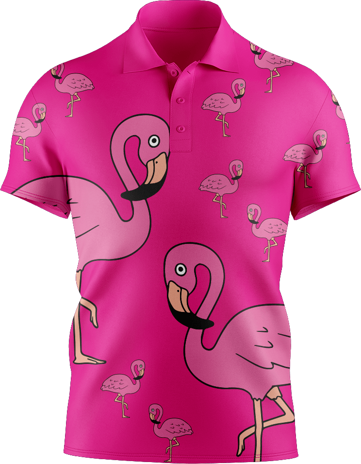 Flamingo Men's Short Sleeve Polo - fungear.com.au