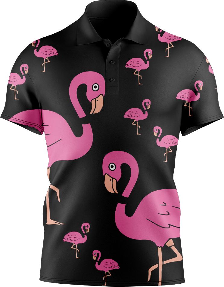 Flamingo Men's Short Sleeve Polo - fungear.com.au