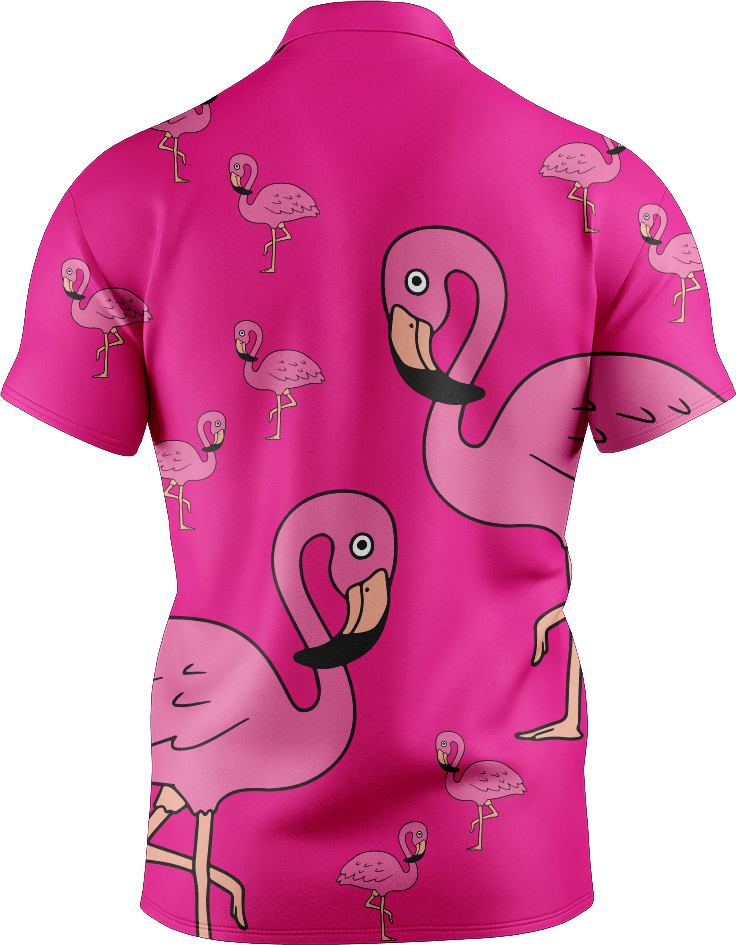 Flamingo Men's Short Sleeve Polo - fungear.com.au