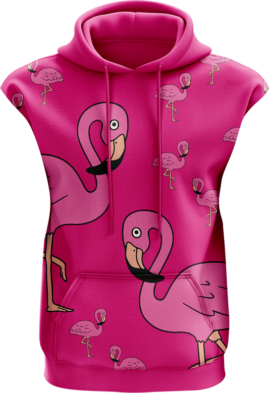 Flamingo Sleeveless Hoodie - fungear.com.au