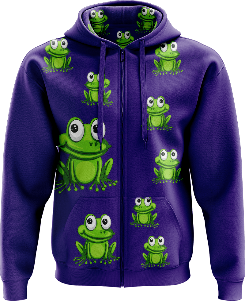 Freaky Frog Full Zip Hoodies Jacket - fungear.com.au
