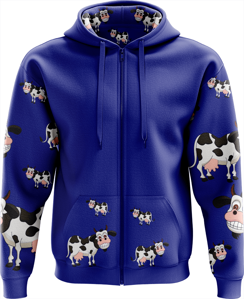 Fussy Cow Full Zip Hoodies Jacket - fungear.com.au