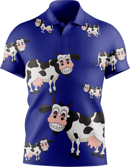 Fussy Cow Men's Short Sleeve Polo - fungear.com.au