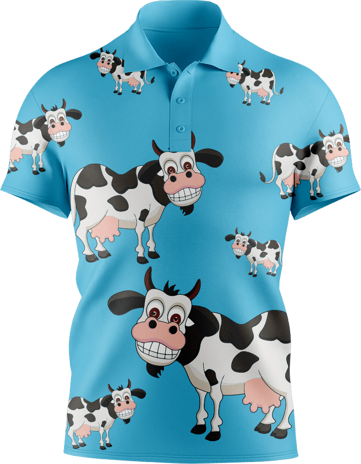 Fussy Cow Men's Short Sleeve Polo