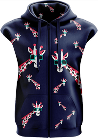 Gigi Giraffe Full Zip Sleeveless Hoodie Jackets 3