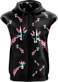 Gigi Giraffe Full Zip Sleeveless Hoodie Jackets 4