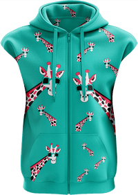 Gigi Giraffe Full Zip Sleeveless Hoodie Jackets 2