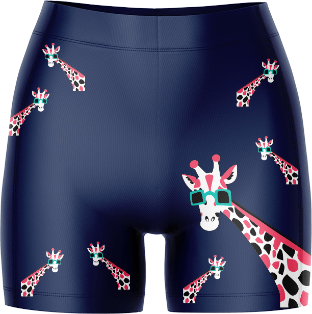 Gigi Giraffe Ladies Gym Shorts - fungear.com.au