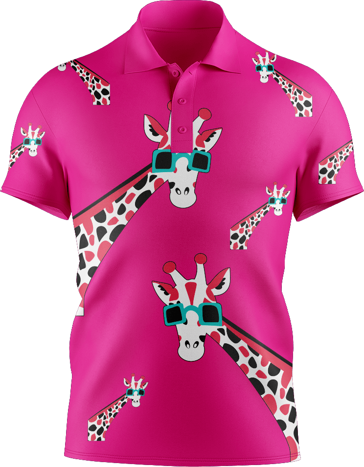 Gigi Giraffe Men's Short Sleeve Polo