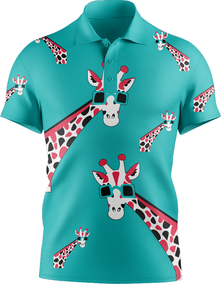 Gigi Giraffe Men's Short Sleeve Polo