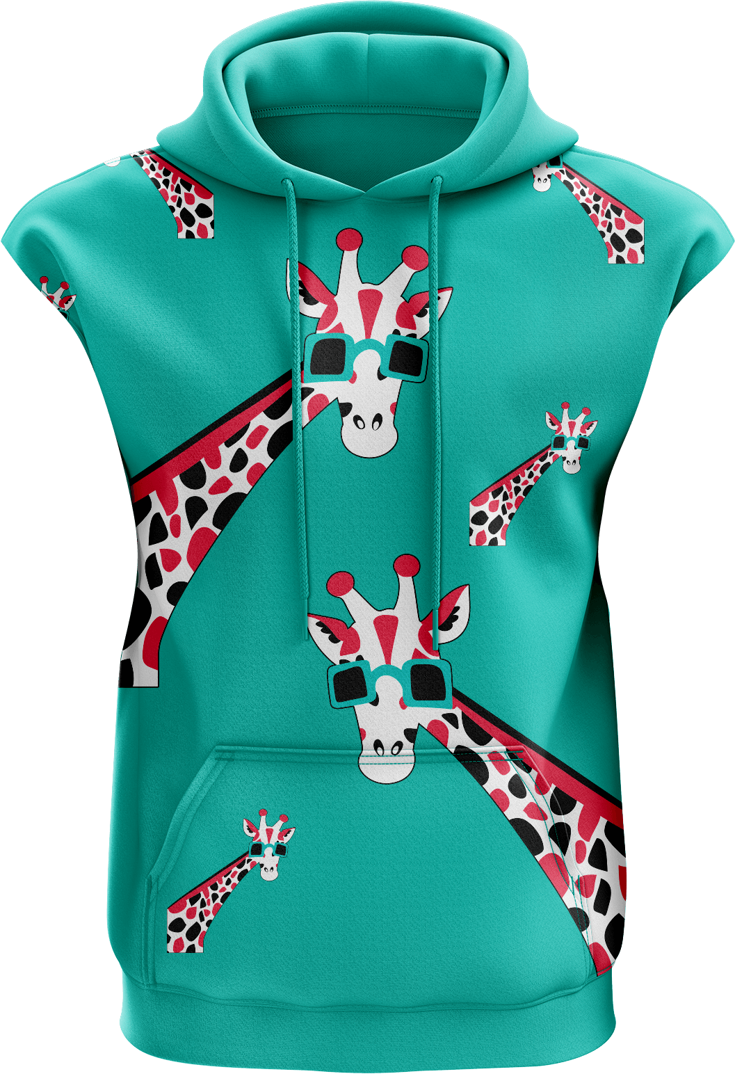 Gigi Giraffe Sleeveless Hoodie - fungear.com.au