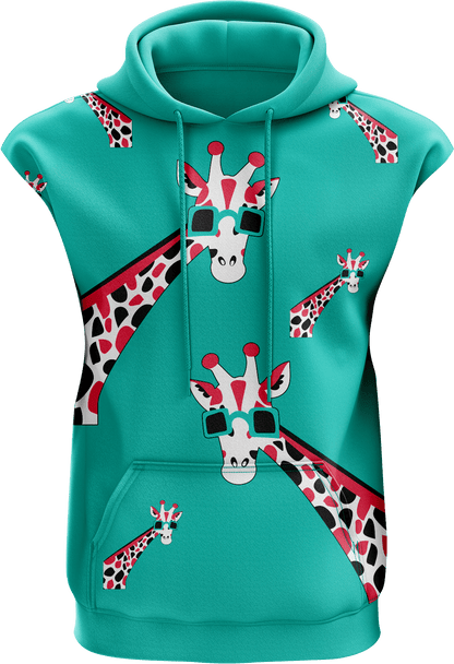 Gigi Giraffe Sleeveless Hoodie - fungear.com.au