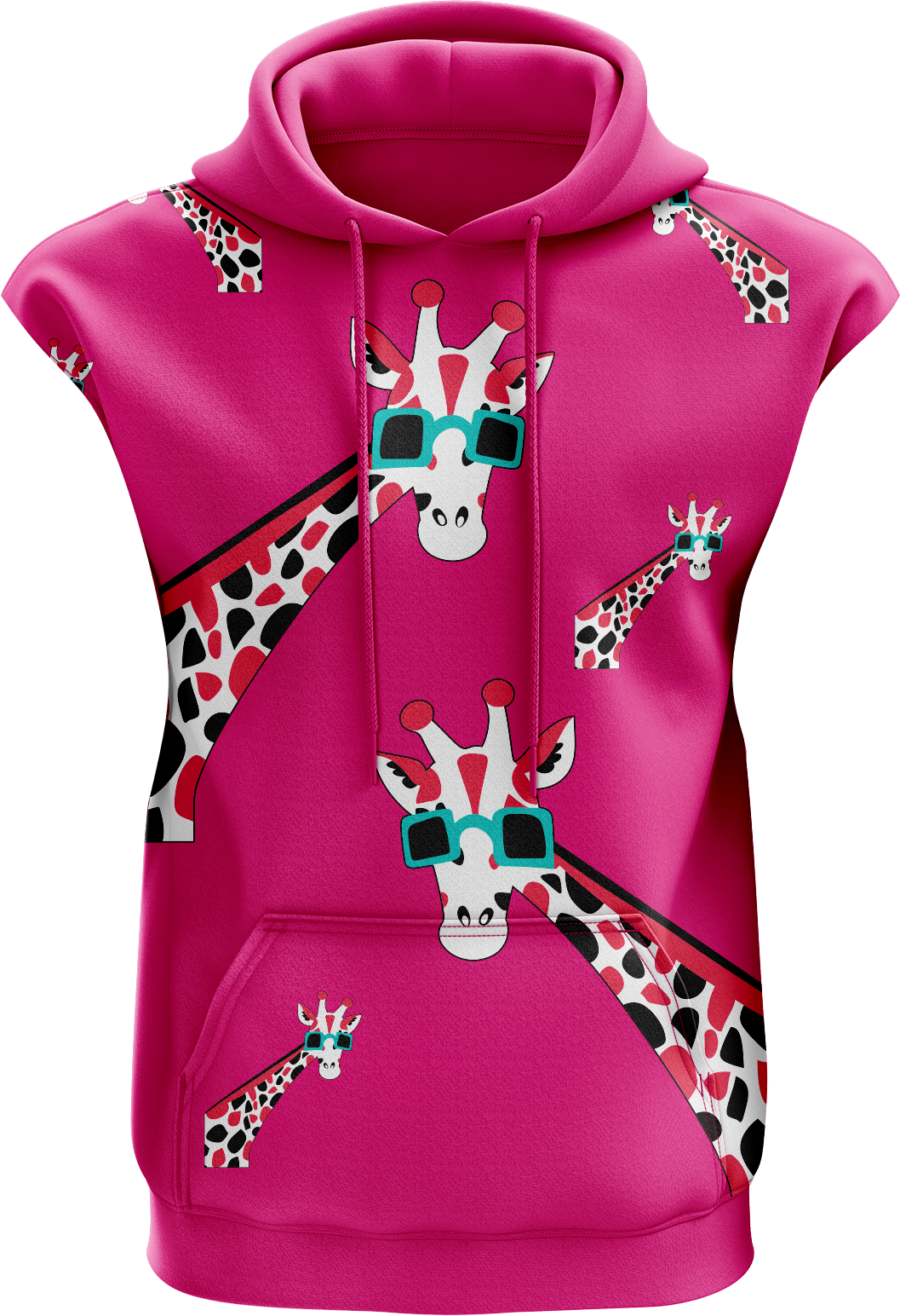 Gigi Giraffe Sleeveless Hoodie - fungear.com.au