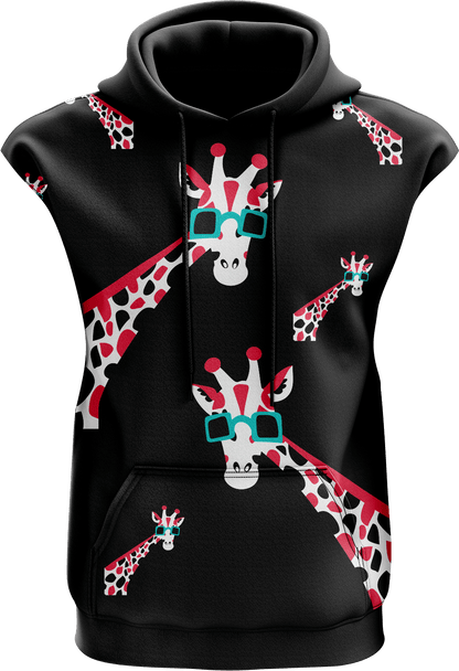 Gigi Giraffe Sleeveless Hoodie - fungear.com.au