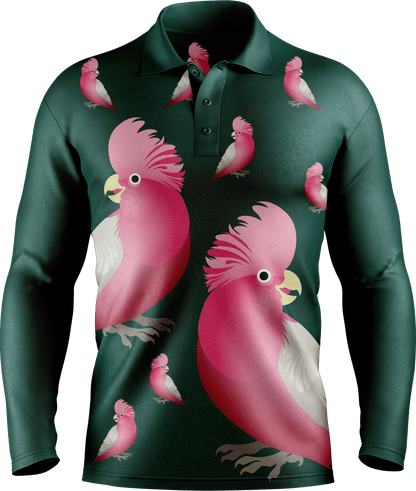 Glama Galah Men's Polo. Long or Short Sleeve - fungear.com.au