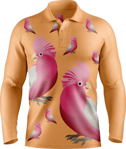 Glama Galah Men's Polo. Long or Short Sleeve - fungear.com.au