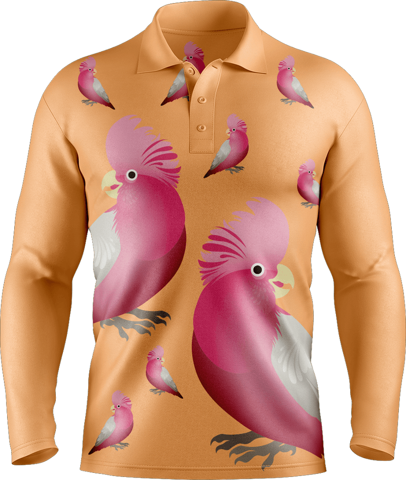 Glama Galah Men's Long Sleeve Polo
