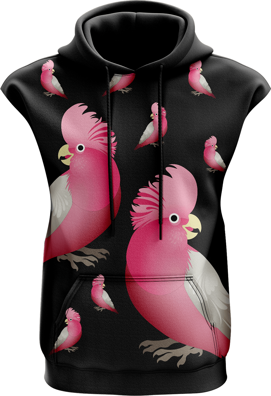 Glama Galah Sleeveless Hoodie - fungear.com.au