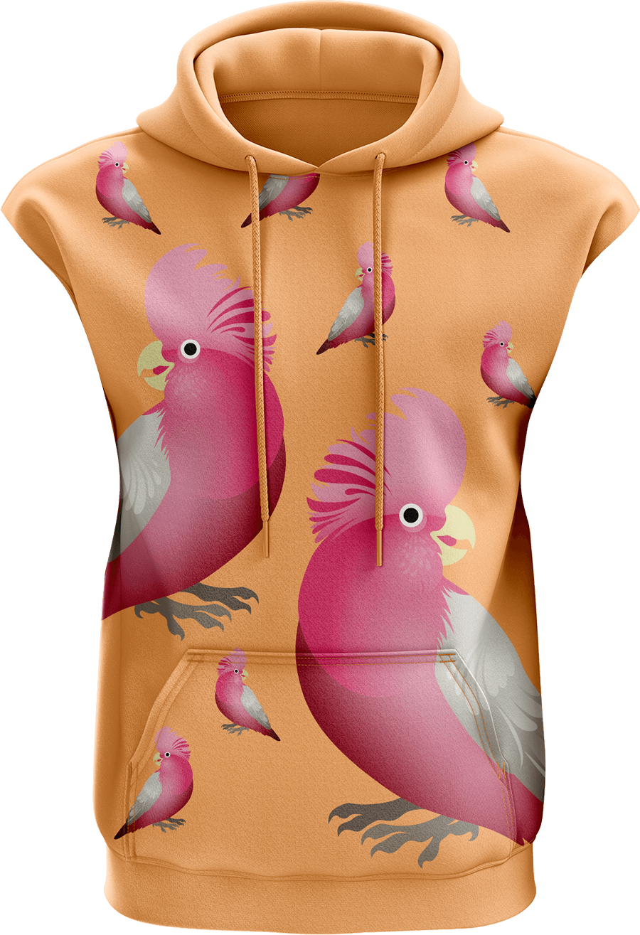 Glama Galah Sleeveless Hoodie - fungear.com.au