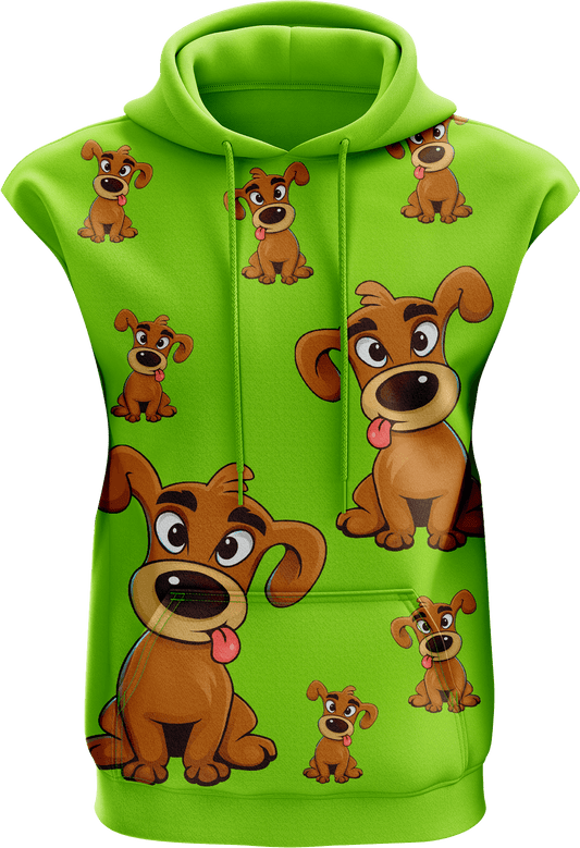 Goofy Woofy Full Zip Sleeveless Hoodie Jackets - fungear.com.au