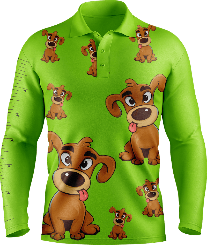 Goofy Woofy (Dog) Men's Long Sleeve Polo
