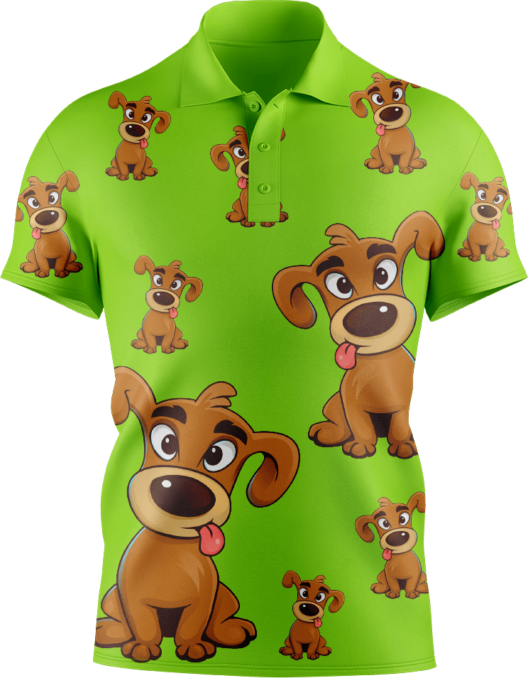 Goofy Woofy (Dog) Men's Short Sleeve Polo