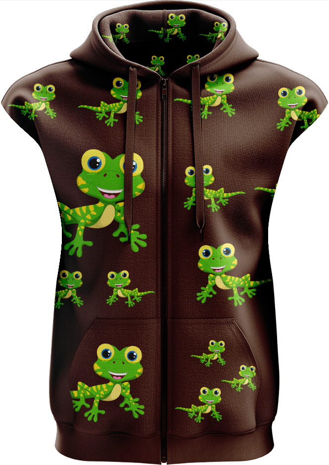 Gordon Gecko Full Zip Sleeveless Hoodie Jackets - fungear.com.au