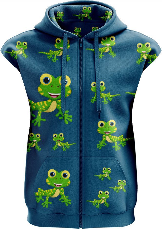 Gordon Gecko Full Zip Sleeveless Hoodie Jackets - fungear.com.au