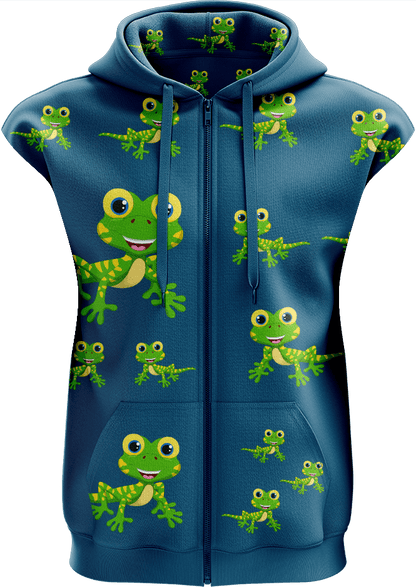 Gordon Gecko Full Zip Sleeveless Hoodie Jackets - fungear.com.au