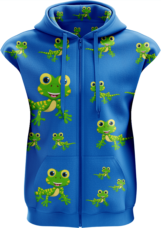 Gordon Gecko Full Zip Sleeveless Hoodie Jackets - fungear.com.au