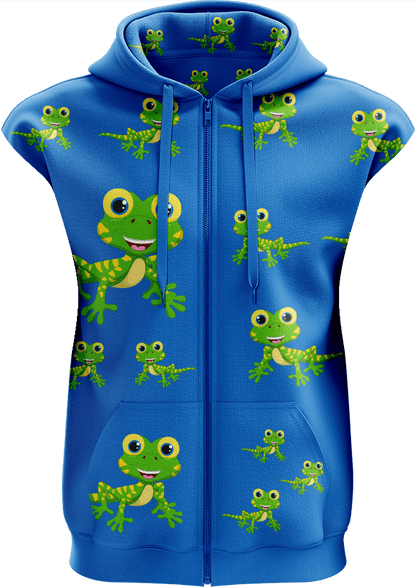 Gordon Gecko Full Zip Sleeveless Hoodie Jackets - fungear.com.au