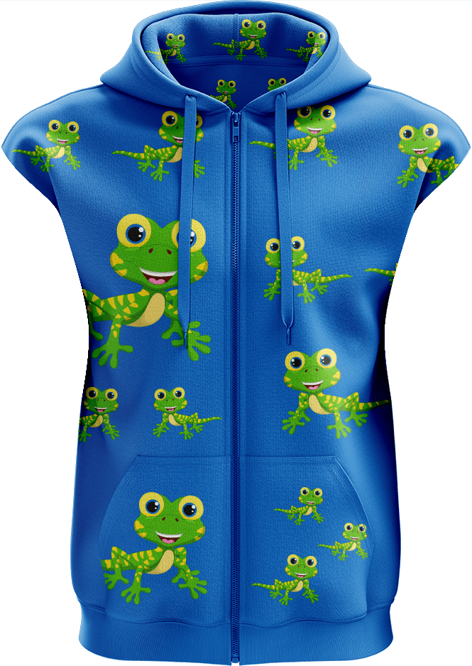 Gordon Gecko Full Zip Sleeveless Hoodie Jackets