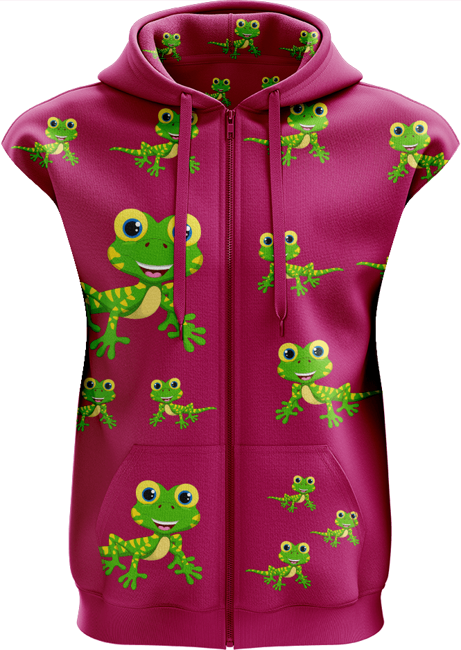 Gordon Gecko Full Zip Sleeveless Hoodie Jackets - fungear.com.au